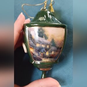 Thomas Kinkade Julianne's Cottage Christmas Tree Light Up & Glow Ornament